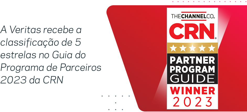 A Veritas recebe a classificação de 5 estrelas no Guia do Programa de Parceiros 2023 da CRN